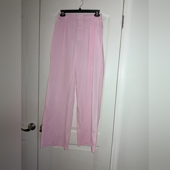 NWT SKIMS COTTON POPLIN SLEEP PANTS IN BABY PINK - Picture 9 of 9